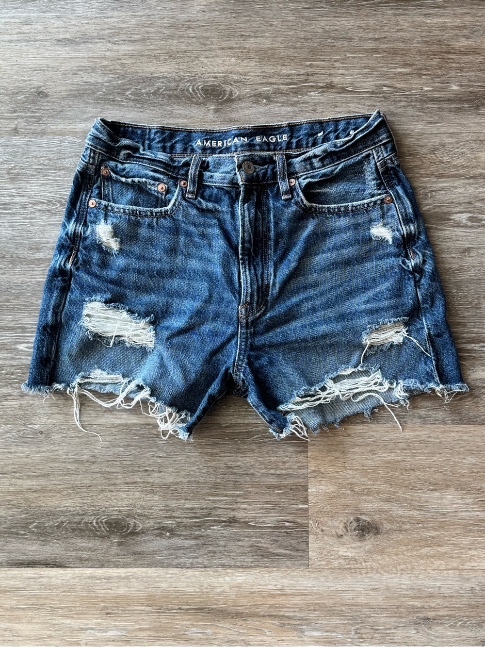 American Eagle 90s Boyfriend Distressed Denim Shorts Size 6